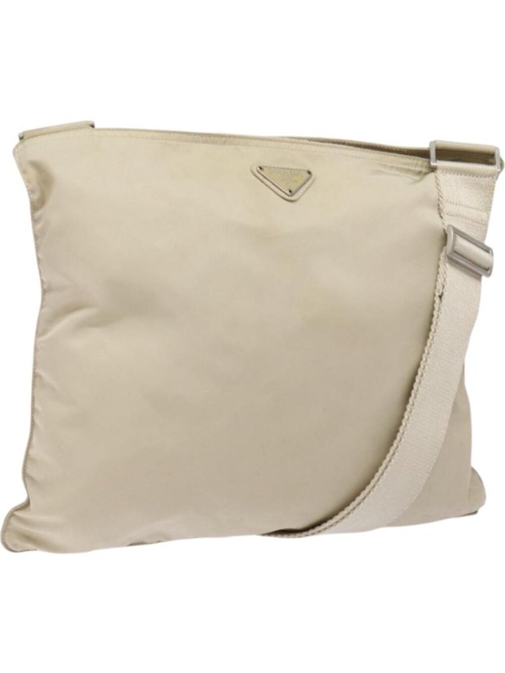 PRADA Shoulder Bag Nylon Beige